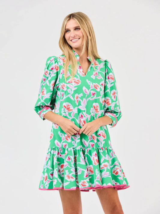Naomi Pretty Petals Green Dress