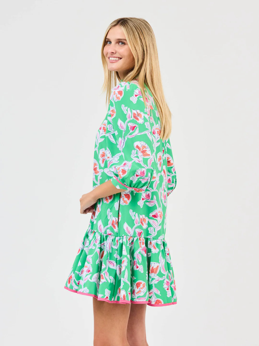 Naomi Pretty Petals Green Dress
