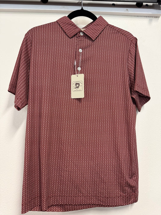 Maroon Football Polo