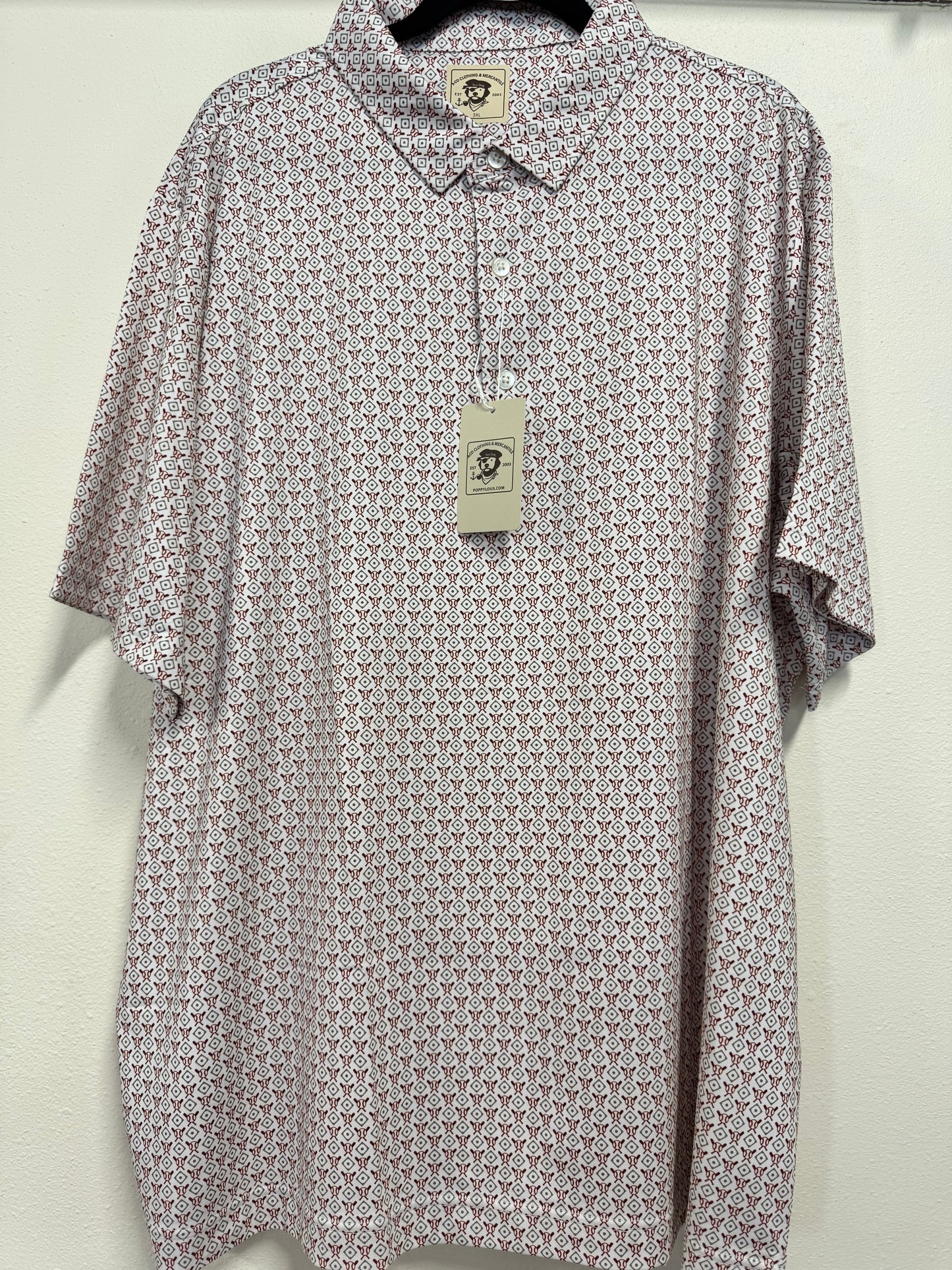 Maroon Baseball Polo