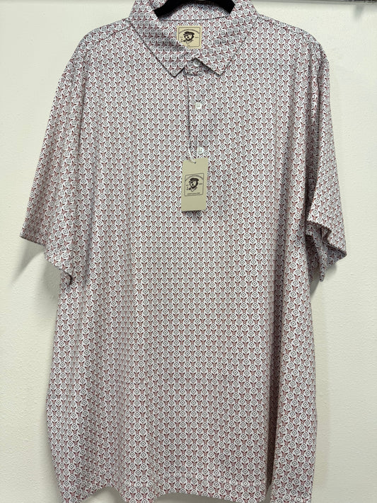 Maroon Baseball Polo
