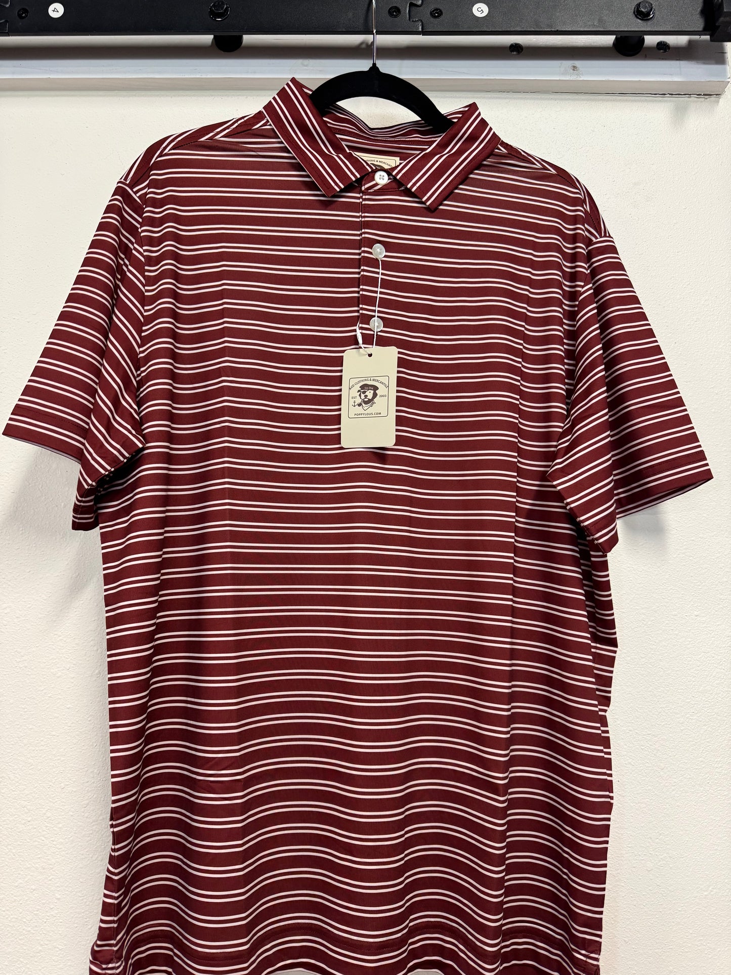 Maroon Stripe Polo