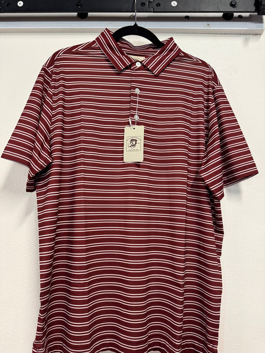 Maroon Stripe Polo