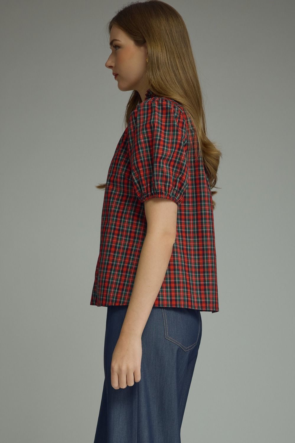 Merry Plaid Top