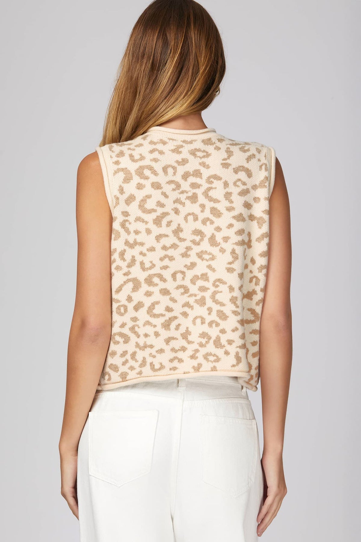 White leopard sweater