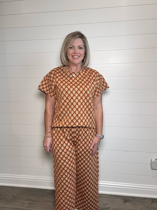 Rust Floral Set