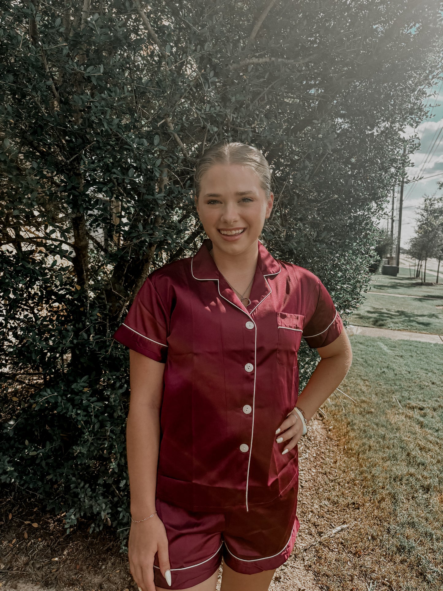 Maroon Pajama Set