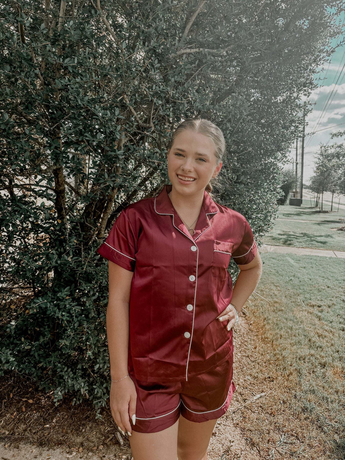 Maroon Pajama Set