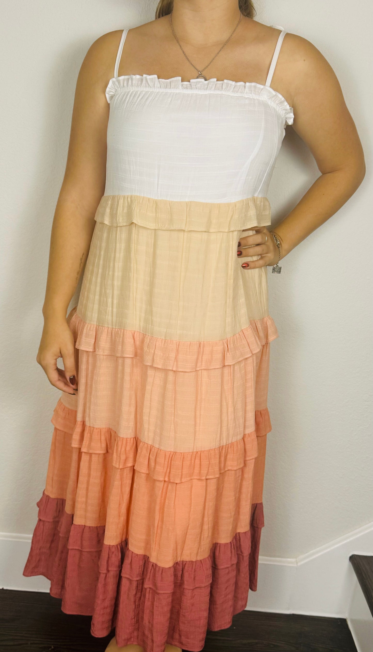 Orange Ruffle Sundress