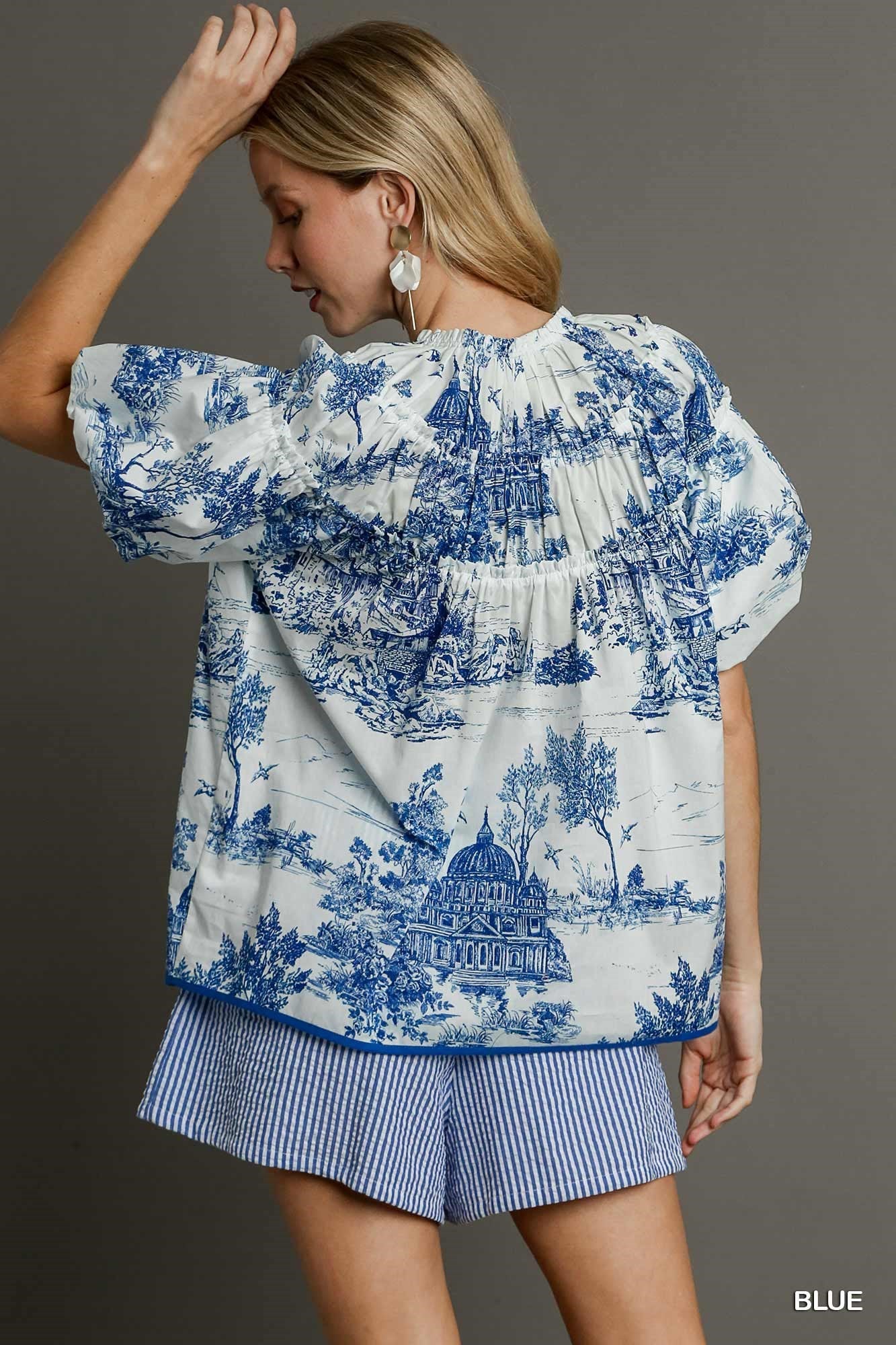 Toile Print  Top