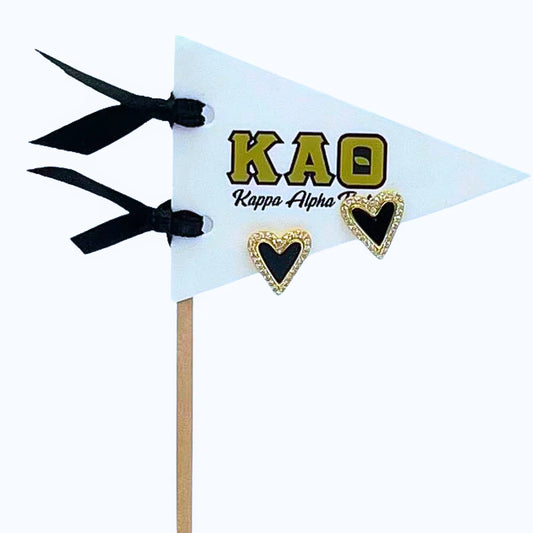 Sorority Heart Stud Earrings