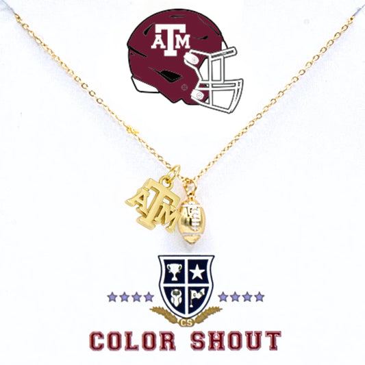 Texas A&M Football Charm Necklace