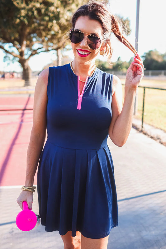 Pickle Ball Dress- Navy