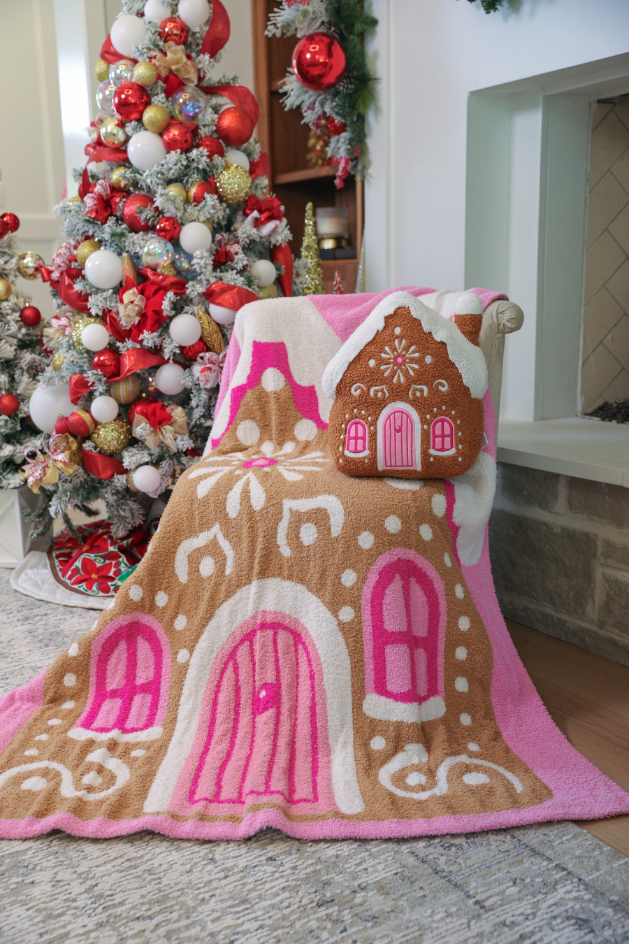 Whimsical Gingerbread House Blanket