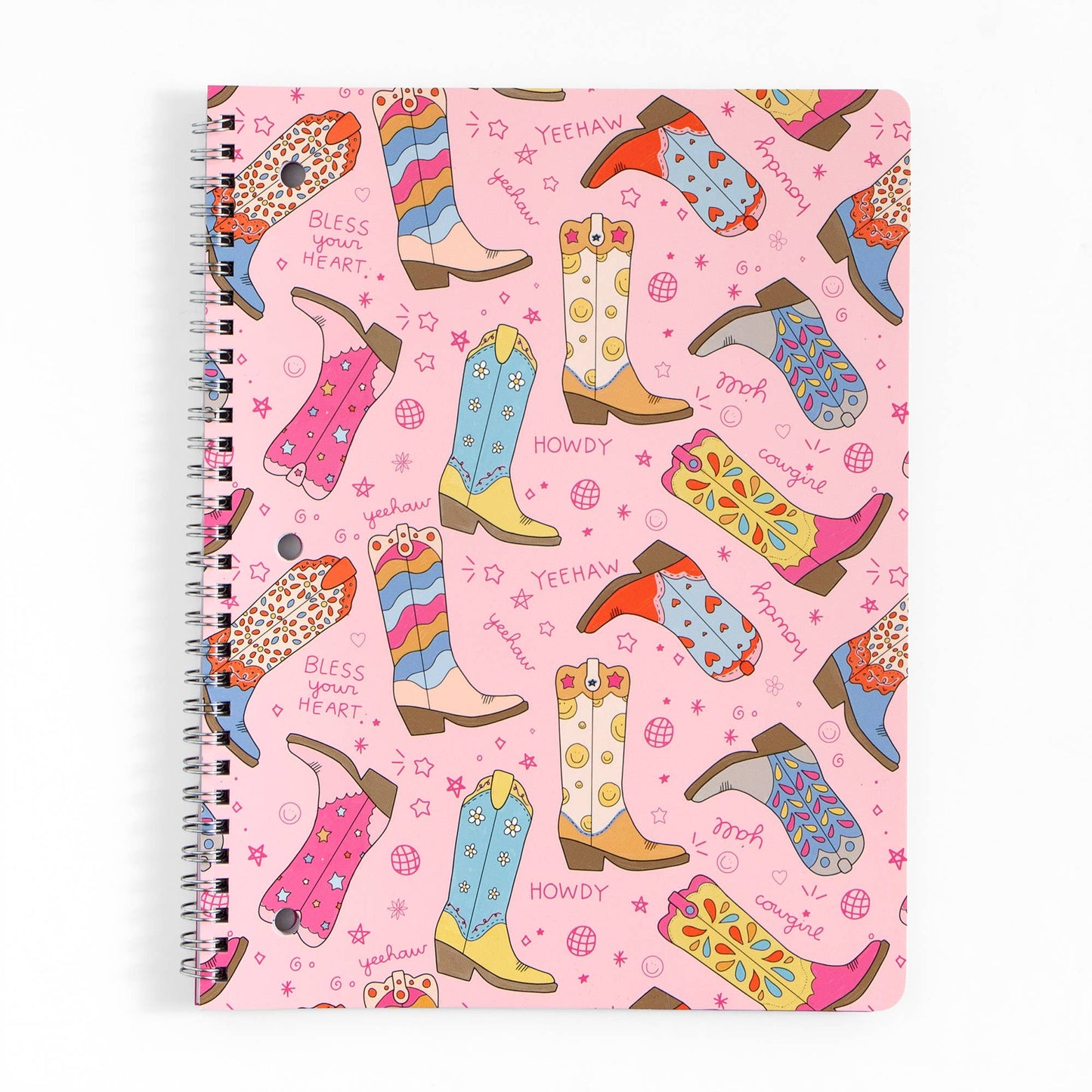 Western Cowgirl Boots Spiral Notebook