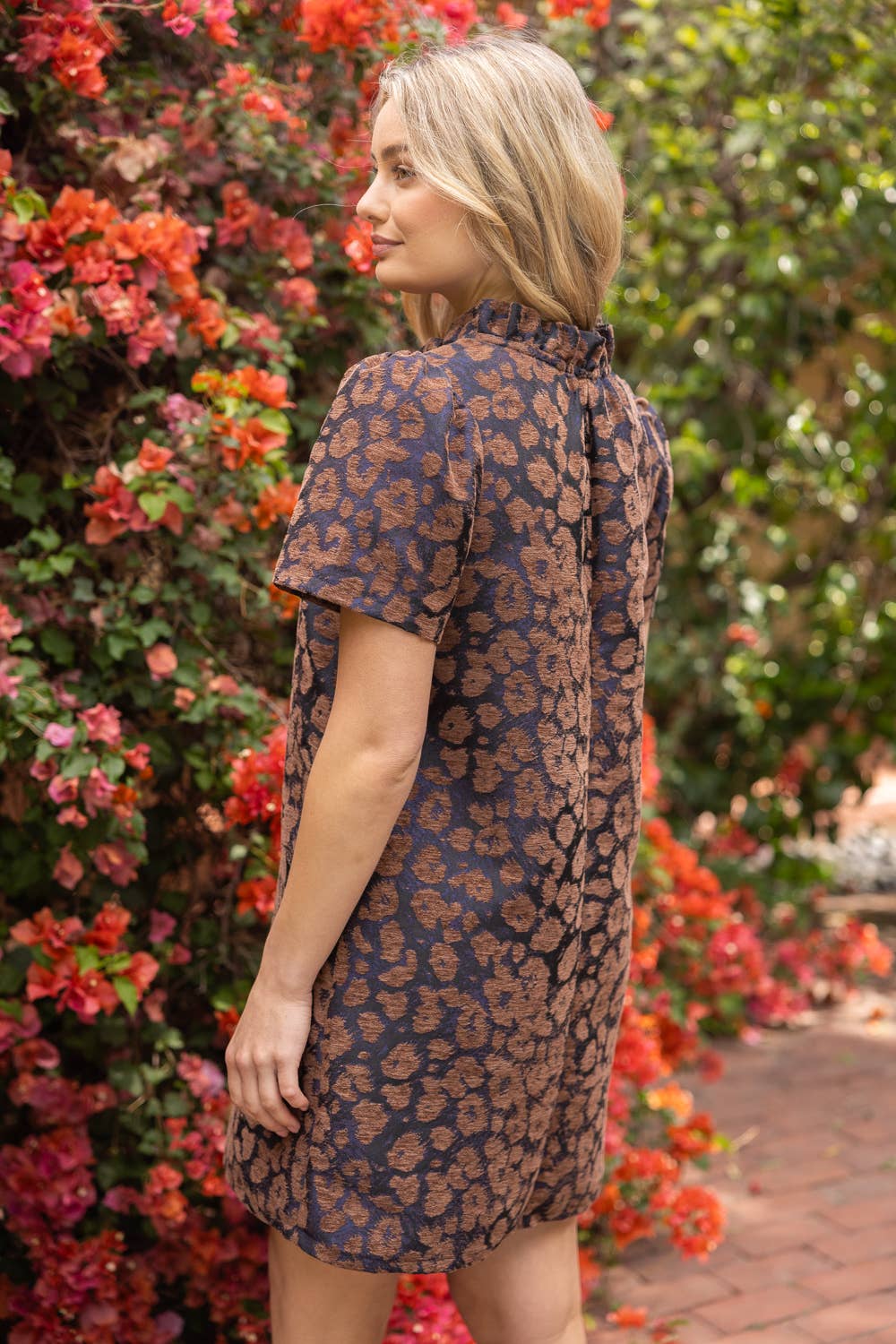 Velvet Jacqaurd Dress