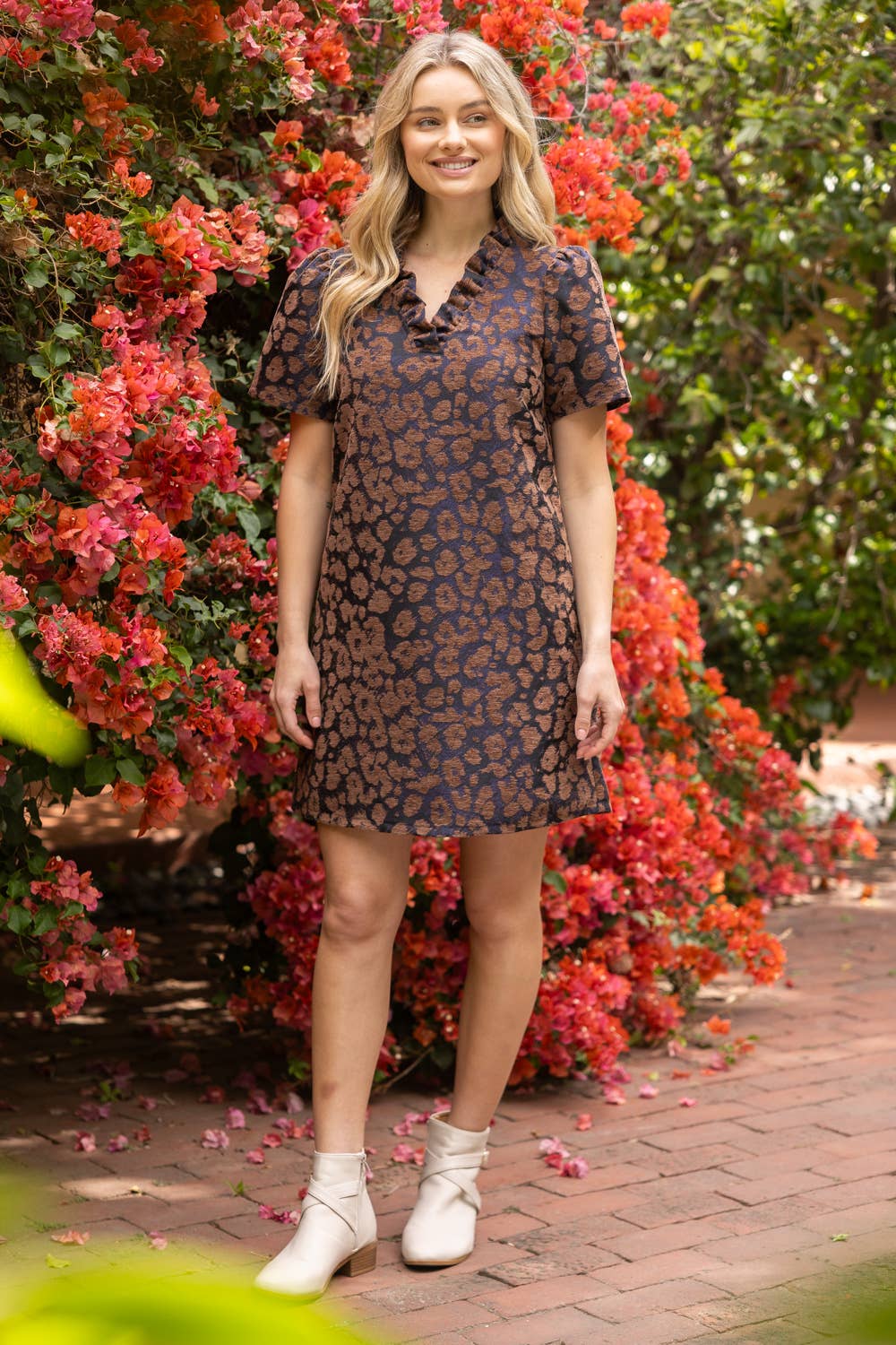 Velvet Jacqaurd Dress