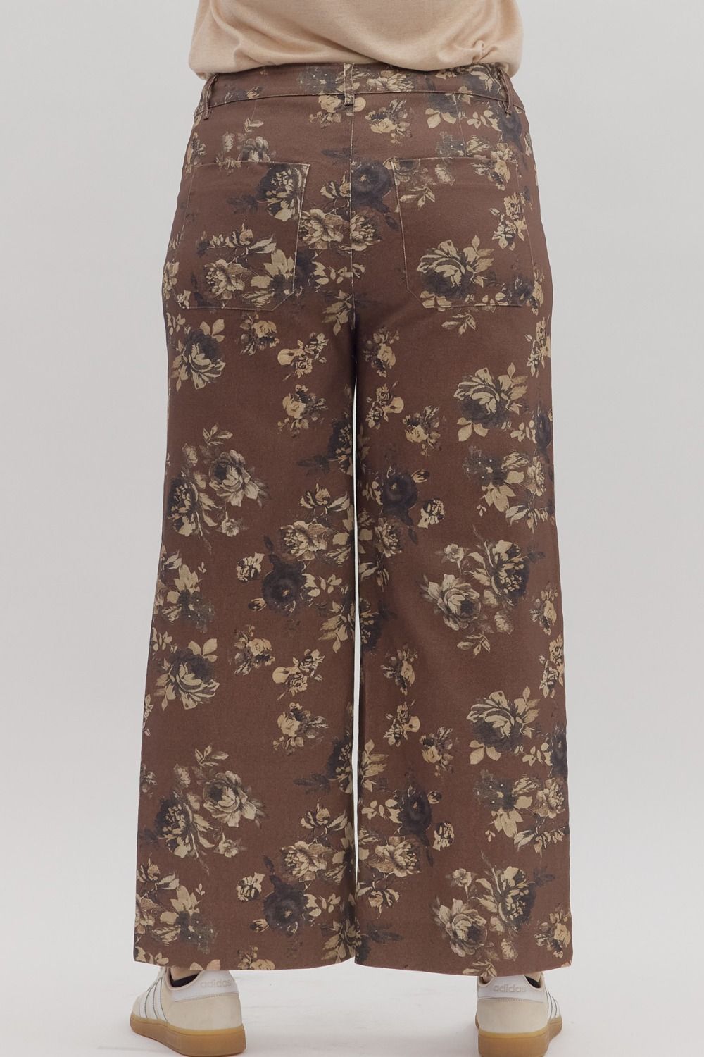 Dianne Floral Pants- Brown