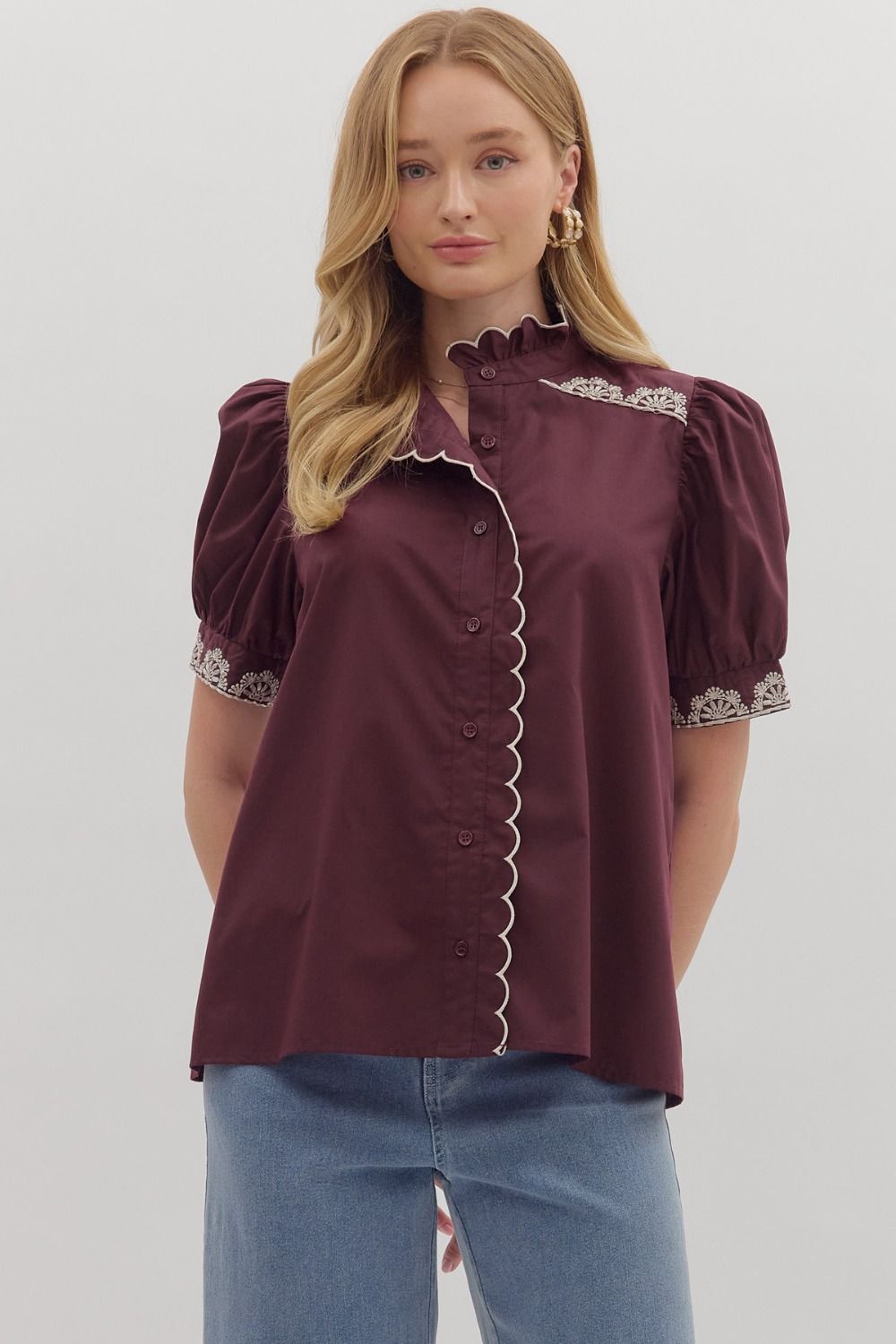 Adelaide Maroon Top