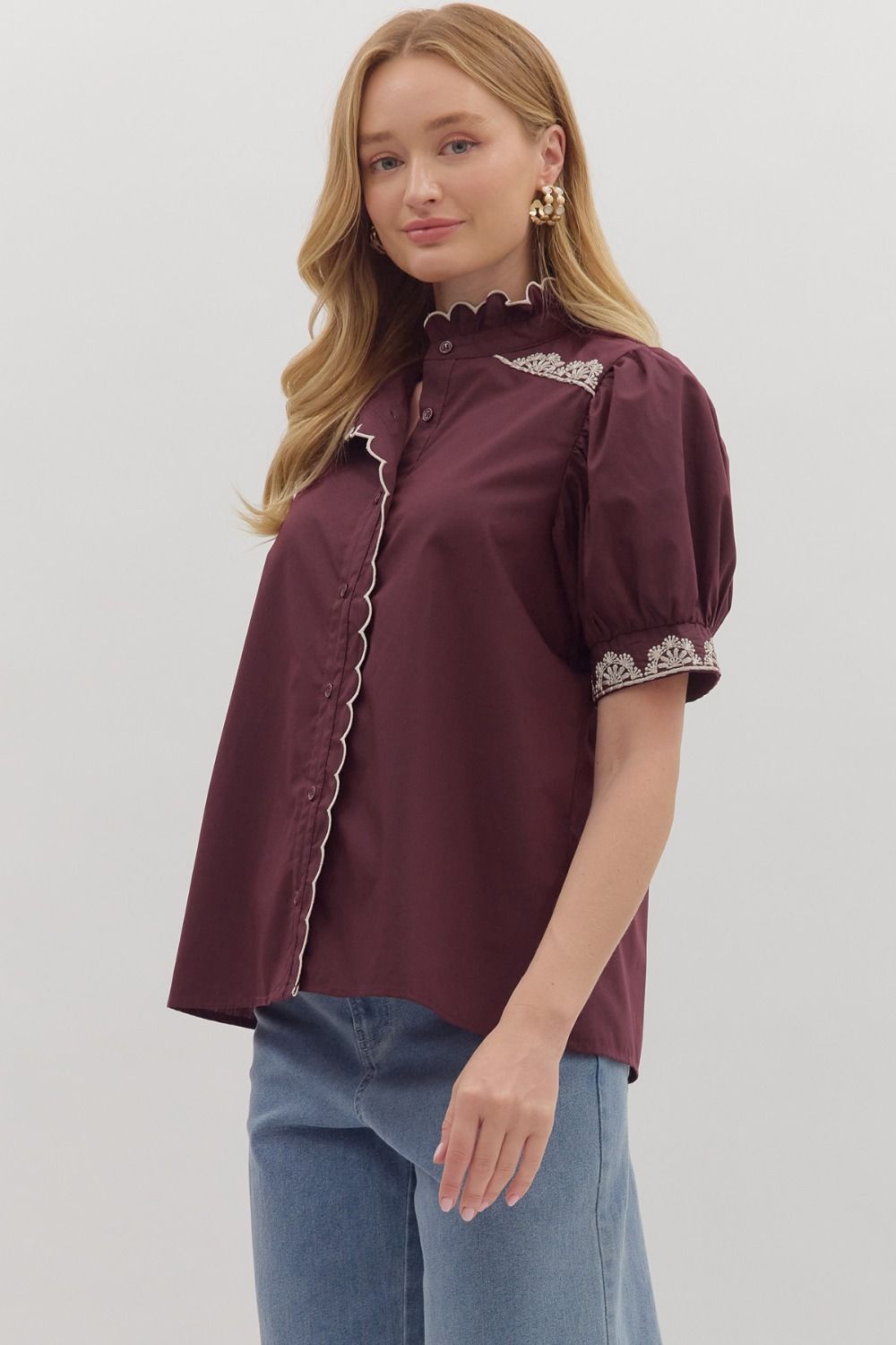 Adelaide Maroon Top