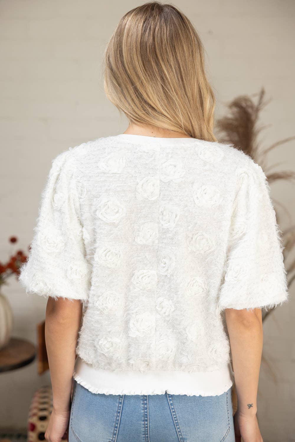 Ivory Bloom Top
